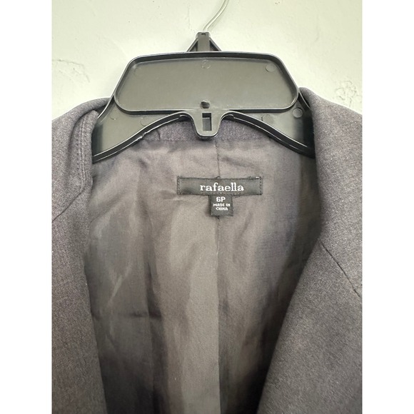 Rafaella Women's Gray Blazer Petite Size 6P Career Business Jacket - Picture 1 of 9